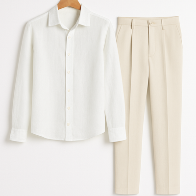 Klassisches Sommer-Leinenoutfit Herren