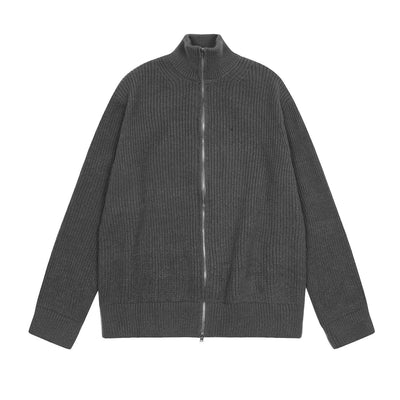 Winter Voll-Reißverschluss Strickpullover Herren