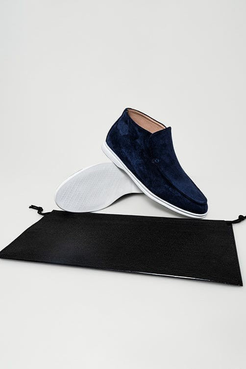 Hohe Wildleder-Loafer Herren Dunkelblau