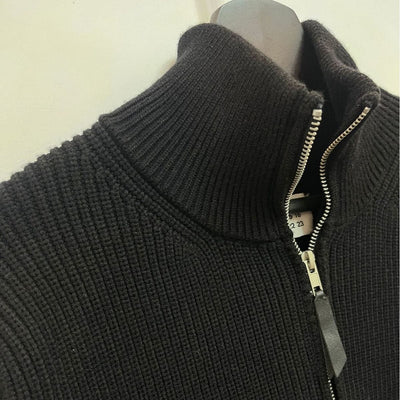 Winter Voll-Reißverschluss Strickpullover Herren