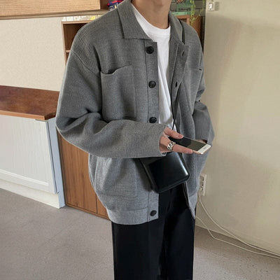 Trendiger Herren-Strickcardigan mit Knöpfen