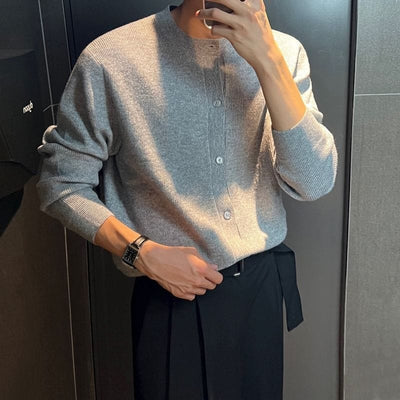 Moderner Lockerer Schnitt Cardigan Herren