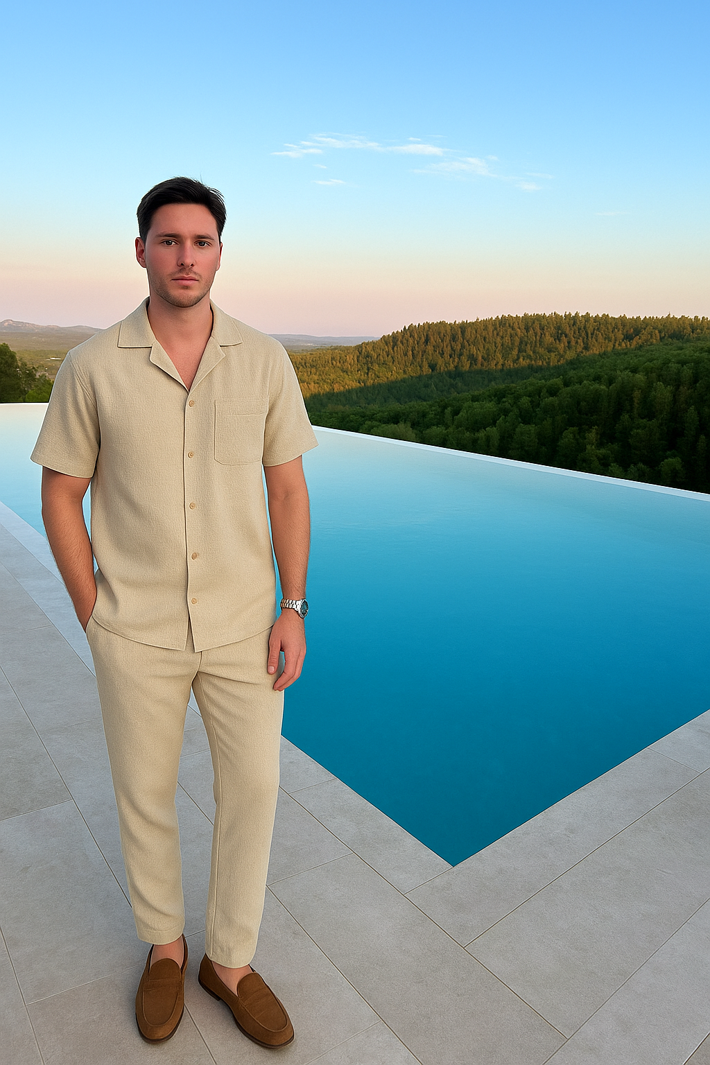 Entspannte Passform Herren Sommerurlaub Set