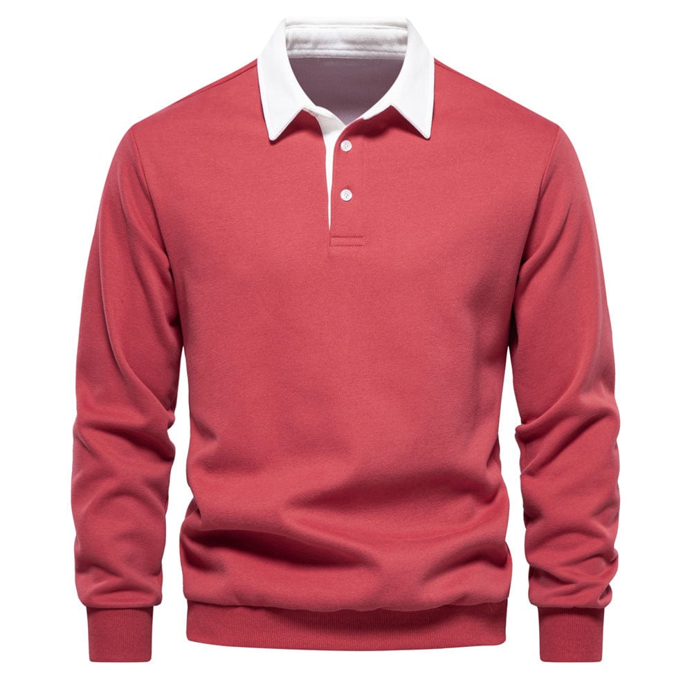 Stylisches Polo mit Kontrastkragen Herren