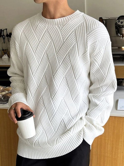 Stylischer Herren Zopfmuster Pullover